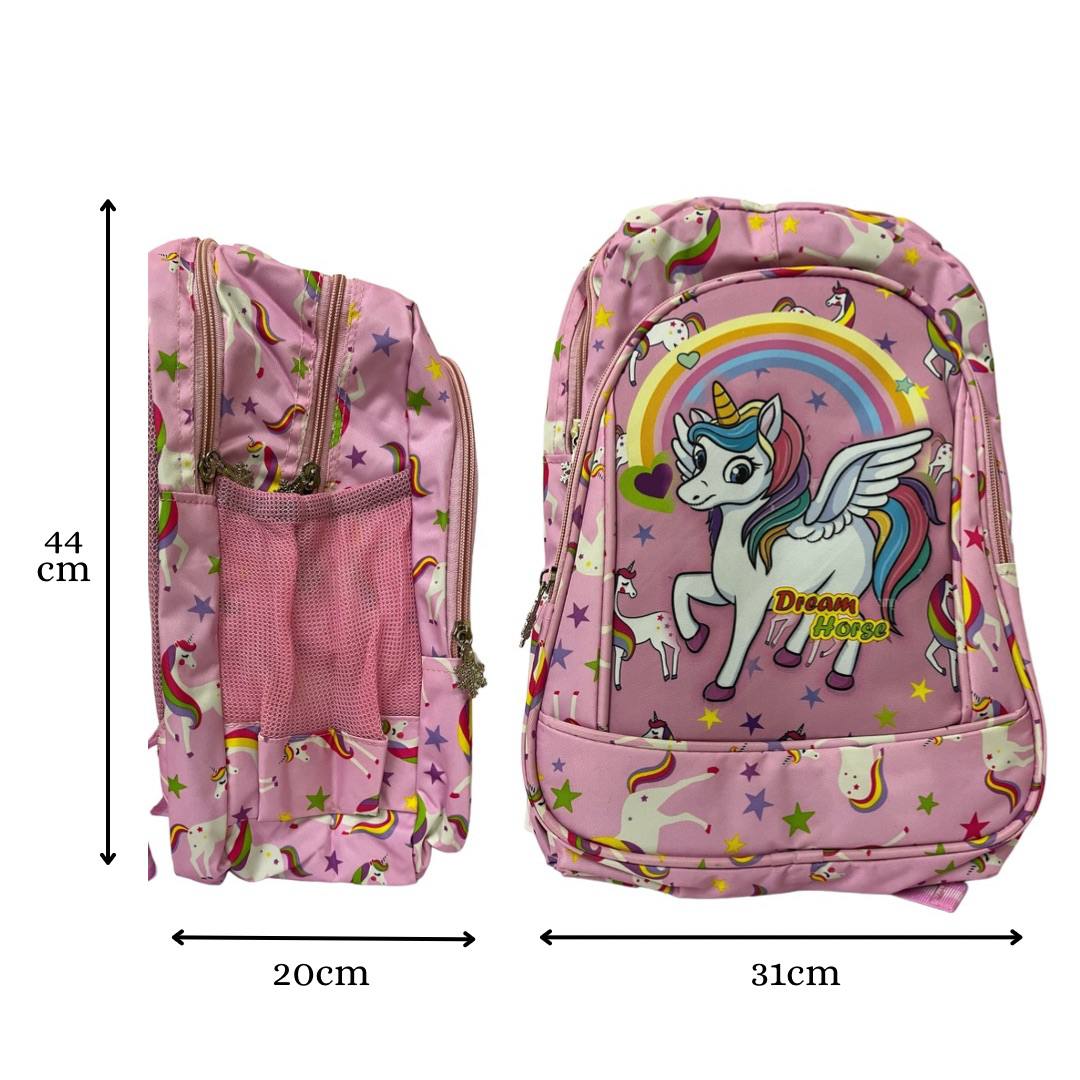 school bag with its size measurements