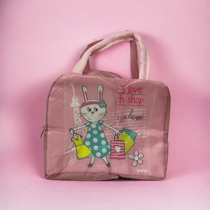 lunch bag with pink background