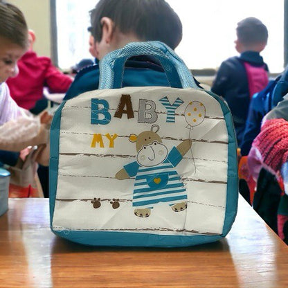 lunch bag on top of the school table