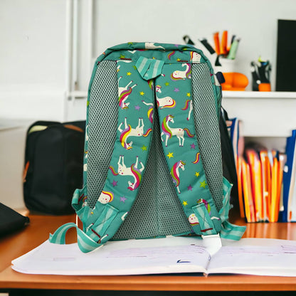 school bag on top of the desk