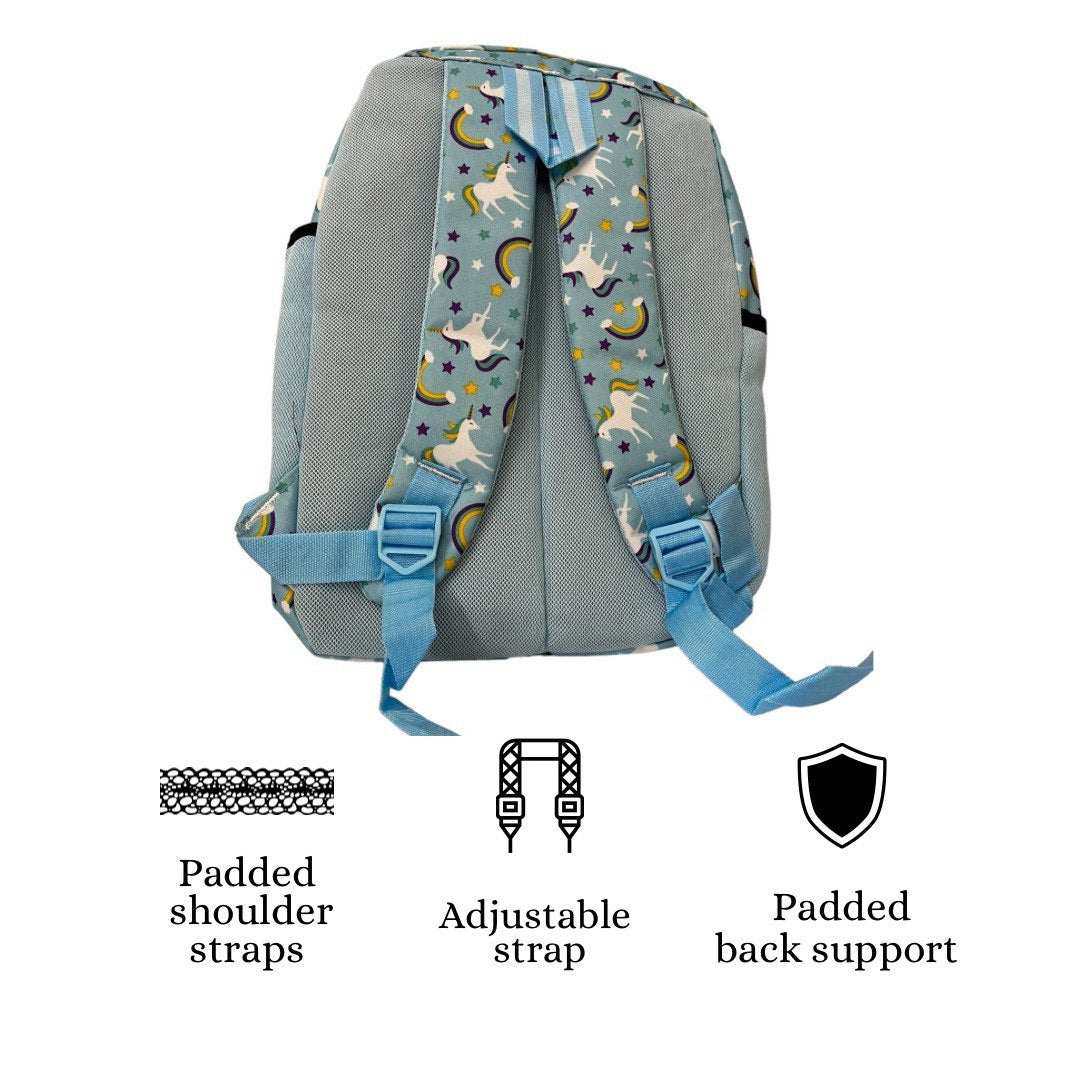 bag with padded shoulder strap and back support