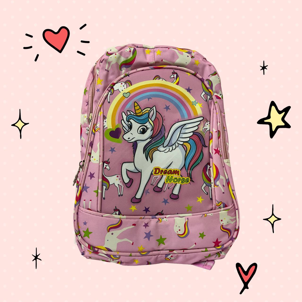 unicorn bag with pink heart