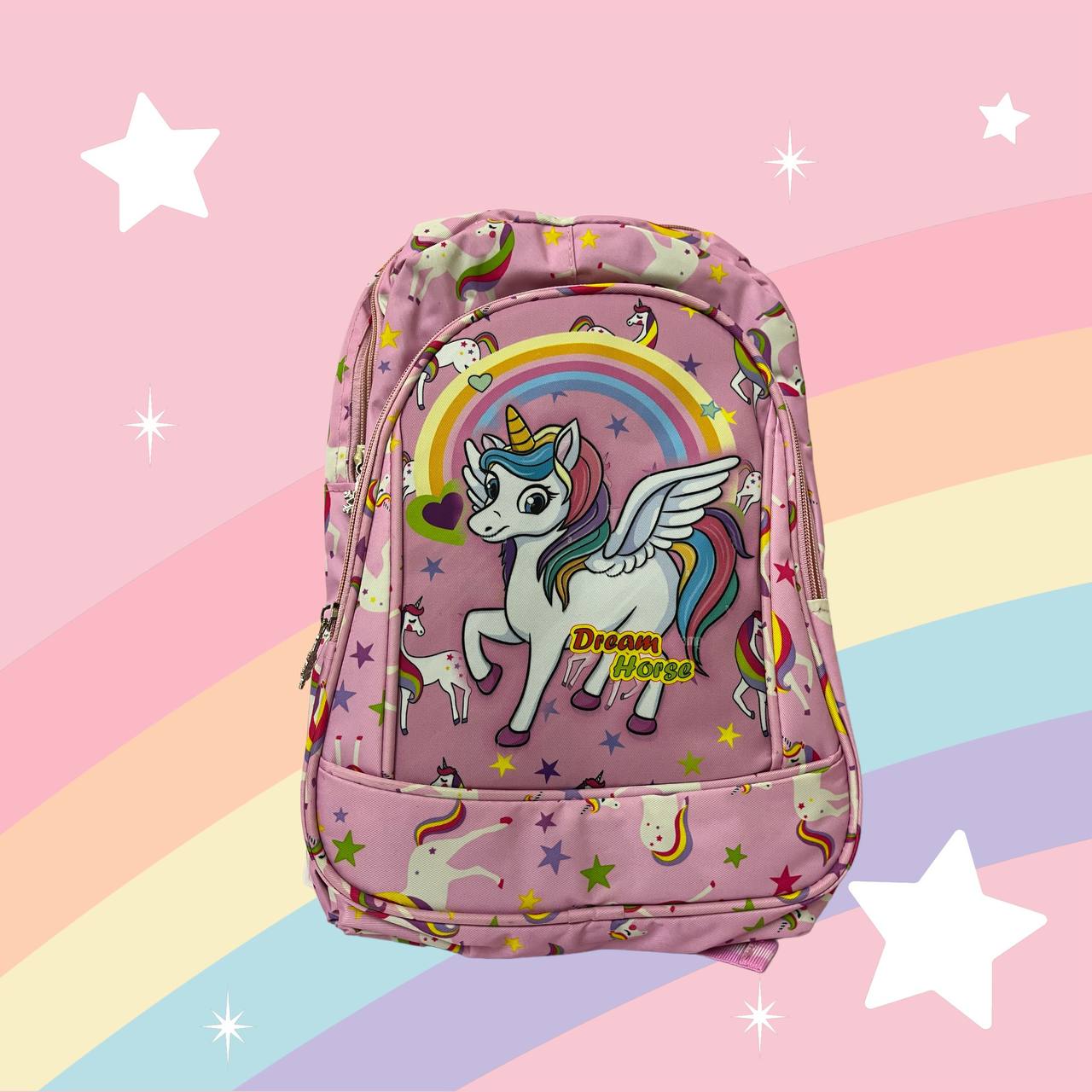 unicron bag with rainbow background